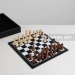 원목 보드 휴대용 체스 개발고급 체스판 세트 게임 A 셋트 더블백 PG8001-CS