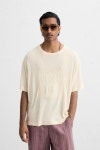 자라 자라 지오메트릭 자수 티셔츠 0881 336 OYSTER-WHITE