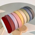 셀러브리티 헤어밴드 두꺼운 넓은머리띠 새틴 아이돌 헤어고무 헤어띠