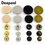 Deepeel 금속 스냅 버튼 지갑 코트 의류 플랫백 패스너 프레스 스터드 바느질 단추 공예 액세서리 10-25m