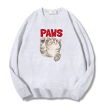 미스티그레이 미스티그레이 캣츠풋 소프트 특양면 맨투맨 화이트멜란지