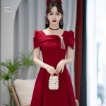 해피유통 여성 프렌치 파티 드레스 jhwj M 8811-반팔 미디엄