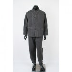 해들누리 남성용 후염 둥근 차이나깃 적삼조끼바지 세트 먹색 105