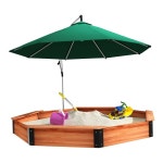 야외 모래 놀이터 놀이시설 원목 촉감놀이 놀이함 우산 1개