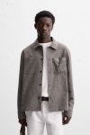 자라 ZARA 스트럭처 오버셔츠 - 컬러 베이지-brown 4170 352 083 S