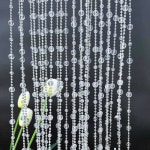 도다도다 구슬발 가리개비즈발 가리개 커튼 장식 단일 출입구 비즈 귀여운 트리 중국집 투명 플라잉디스크 한 근 약 33m 반근