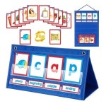 단어 빌딩 데스크탑 포켓 차트 텐트 카드 세트 CVC Phonics 유치원 맞춤법 교육 장난감