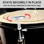 MARRTEUM 1개 드럼 튜너 키 전자 음향 향상된 튜닝을 위한 범용 스테인리스