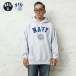 USNA 미국 해군사관학교 라이선스 HEAVY WEIGHT 풀오버 파카 대학로고프린트 T ASHGRAY L NAVY-005