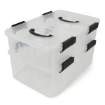 플라팜 플라팜 스택킹 레고정리함 리빙박스 장난감정리함 3 4호 혼합 2단 칸막이별도