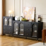 장식장 전동슬라이드 주방키큰장 홈카페 페인트 천공판 주방 북유럽 유리 원목 진열장 수납장 로커 클레이 1 10년 품질보증 업그레이드 페인트... 