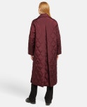가니 퀼팅 코트 BURGUNDY