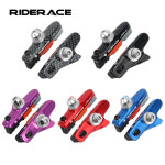 진흙 물마루가있는 자전거 브레이크 신발 자동 알루미늄 합금 림 마찰 휠 패드 교체 가능한 고무 시트