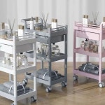 미용 왜건 뷰티카트 이동식 피부샵 미용실 선반