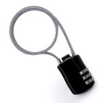 미니 3자리 다이얼 비밀번호 자전거 와이어락 자물쇠