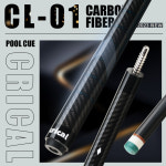 상대 CRICAL 탄소 섬유 풀 큐 스틱 낮은 편향 12 팁 3x8 8 조인트 핀 전문가용 당구 CL-01