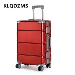 캐리어 여행가방 KLQDZMS PC 수하물 알루미늄 프레임 대용량 트롤리 케이스 20 탑승 상자 롤링 휠 범