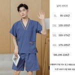 여자 실내복 커플 물리 상하세트 중년 사우나 홈웨어 엄마 복 뜸옷 기능성 등판 여밈남