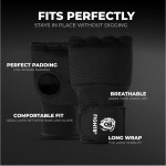 FIGHTR 프리미엄 젤 이너 글러브 - 빠른 랩핑과 안정성 향상 복싱 MMA 무에타이 무술용 젤 핸드 랩 긴 손목 랩