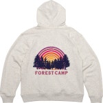 디지털프린팅 헤비후드티 뒷면 포레스트 캠프 숲속 그림 프린팅