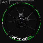 가와사키 ZX-6R 오토바이 17 전방 후방 휠 의 클래식 로고 데칼 세트 ZX 6R 림 반사 스티커