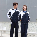 심천 통일 전문 중학생 교복 남녀 긴팔 가을 겨울 트레이닝복 두꺼운 바람막이