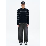 에잇세컨즈 에잇세컨즈 핀 스트라이프 라운드 니트 8SECONDS 425151LY8R 143044