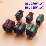 더블 라이트 스위치 로커 방수 온 오프 보트 전원 1 개 KCD4 6 핀 3 16A 250V 20A 125V