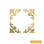 골드 할로우 조각 거울 스티커 가구 수정 아크릴 미러 칼 옷장 6 1개 A 20x20cmx4pcs MS361566