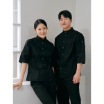7부 스탠딩 카라 베이직 조리복 o-166-2 조리복 주방복 쉐프복 쉐프웨어 서빙복 쿡복 호텔조리복