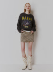 레이브 Leopard Denim Mini Skirt in L VJ5SS409-95