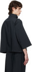 132 5 ISSEY MIYAKE 플랫 턱 스티치 재킷 IL56FD313