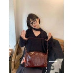 펌프킨 초소프트블랙머플러니트여춘추나른루즈핏브이넥니트탑패션머플러