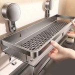 드릴 욕실 흡입 컵 보관 선반 천공 없는 벽걸이 세면대 변기 삼각형 바구니