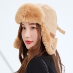 스웨이드 여성 귀달이모자 겨울 방한 보온 털모자