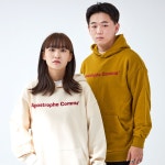 어퍼스트로피콤마 어퍼스트로피 콤마 에이콤마 Apostrophe Comma 베이직 풀 네임 로고 후디 올리브레드