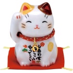 야쿠시가마 인형 장식 인테리어 사이에 럭키 캣 차부치 2-Maneki Cat