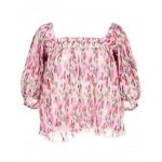 GANNI 가니 여성 벌룬 슬리브 셔츠 멀티컬러 393 1196010