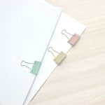 파스텔 더블클립 사무용 집게 서류집게 24개입