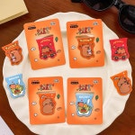 카피바라 책갈피 만화 자석형페이지 클립 거치대 마커 독서 선물 1 4pcs set