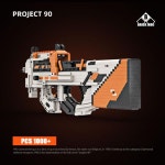 기술 방출 P90 서브머신 CSGO 건 모델 빌딩 블록 MOC 조립 벽돌 장난감 생일 선물 1100 개