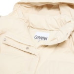 GANNI 가니 테크 시어서커 오버사이즈 퍼프 자켓 795 Tofu