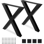 Towallmark 토월마크 2PCS 금속 테이블 다리 사무실 책상 다리 헤비 듀티 X 프레임 가구용 DIY 가구