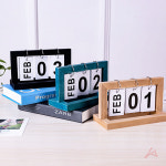 넘기는 달력캐주얼 탁상 데스크 책상 아기 우드