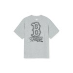 MLB MLB 오버핏 베이직 스트릿 로고 반팔 티셔츠 종 3ATSB0353-5