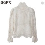 GGPX 오간자 리본 블라우스 GP1SH019F