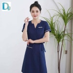 유니폼 피부관리사 가운 네일 미용사 작업복 여성 반팔 828