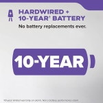 키드 유선 연기 일산화탄소 감지기 10년 배터리 백업 음성 알림 상호 연결 가능한 LED 경고등 1 Pack