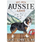 바셋 하운드 벌룬 주식회사 금속 주석 사인 앤 어웨이 레스토랑 4 Aussie Lake 1개 A