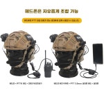 셋 귀마개 서바이벌 밀리터리 소음 사냥 헬멧 A 검은색 헤드폰 A 표준